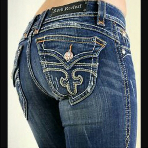 Rock Revival Denim - Rock Revival Patti Bootcut jeans Size 27 Dark Wash